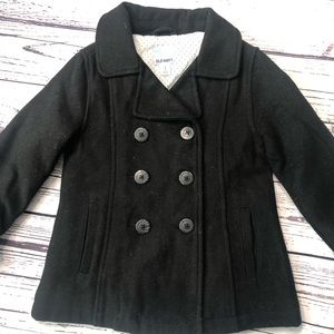 Crazy 8 Girls Little Black Wool Coat
